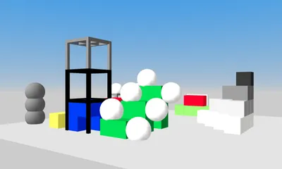 An example ‘world’ in the 3d modeling environment