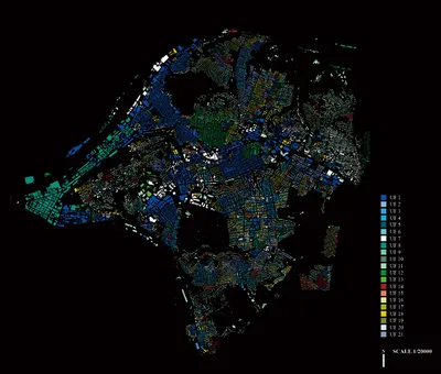 Fig. 60. Data-driven
Urban Fabrics Map,
Building Footprints