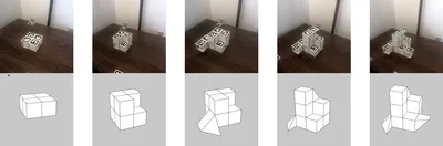 Tangible interaction: place cubes