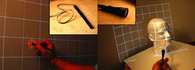Fig. 3.2 Lee’s portable projection approach enables detection of drawing surface size and
orientation as well as pen input. This is effective on flat surfaces as in (a) or curved surfaces
as in (b).
