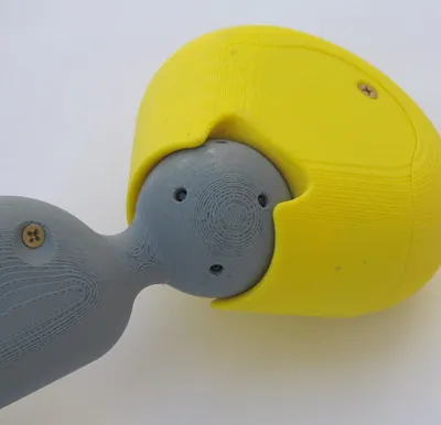 Fig. 1. Detail of optocoupled ball and socket joint of Posey construction kit.
