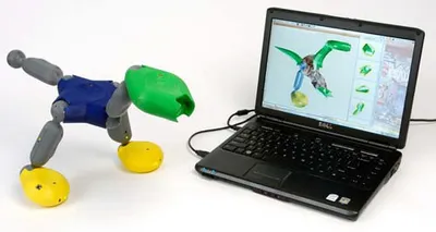 Figure 1. Sketching a woolly dinosaur with Posey Puppet Show.