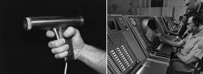 FIGURE 1. Left: SAGE light gun. Right: SAGE weapons director and console operator. Courtesy of the Computer History Museum.