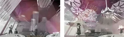 Figure 1. Digital renderings spatializing physical prototypes